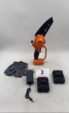Hueborly Cordless Mini Chainsaw With Accessories & Chargers (No Battery)