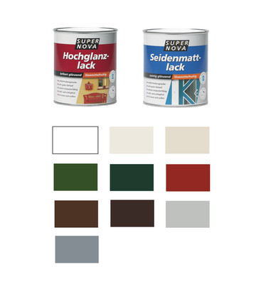 Buntlack Kunstharz Hochglänzend/Seidenmatt 375ml/750ml/2.5L Farbwahl Super Nova