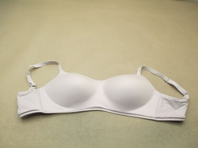 38DD Auden Womens Gray Lined Wireless Back Closure Opaque Demi Bra 7D