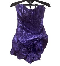 Vintage Jessica McClintock Gunne Sax Purple Bubble Mini Dress Size 5 Y2K 90s