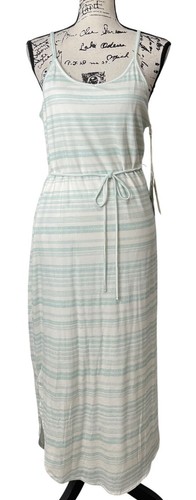Carve Designs Women Size S Vikki Tank Dress Soft Maxi Cloud Aqua Stripe NEW