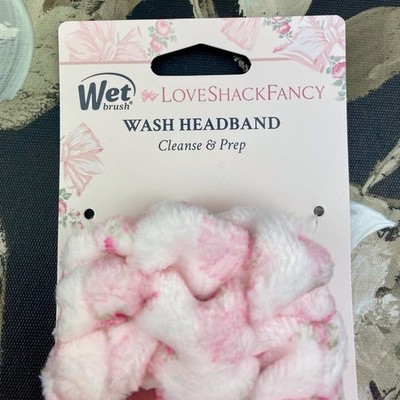 NWT Loveshackfancy & Wet Brush Cotton Wash Headband in Rosa  display picture 2