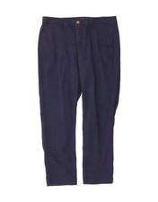 J. CREW Womens High Waist Chino Trousers US 10 Large W32 L27 Navy Blue AN09
