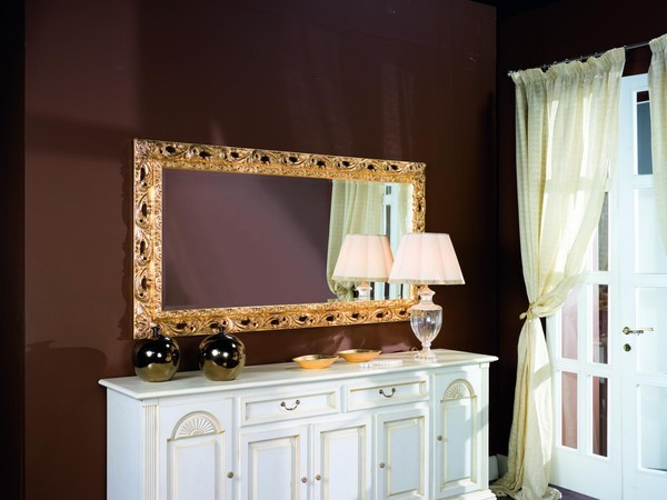Wandspiegel Rahmen Gold Glas Wohnzimmer 96X186 Spiegel Wohnzimmer MöBel HäNge-image
