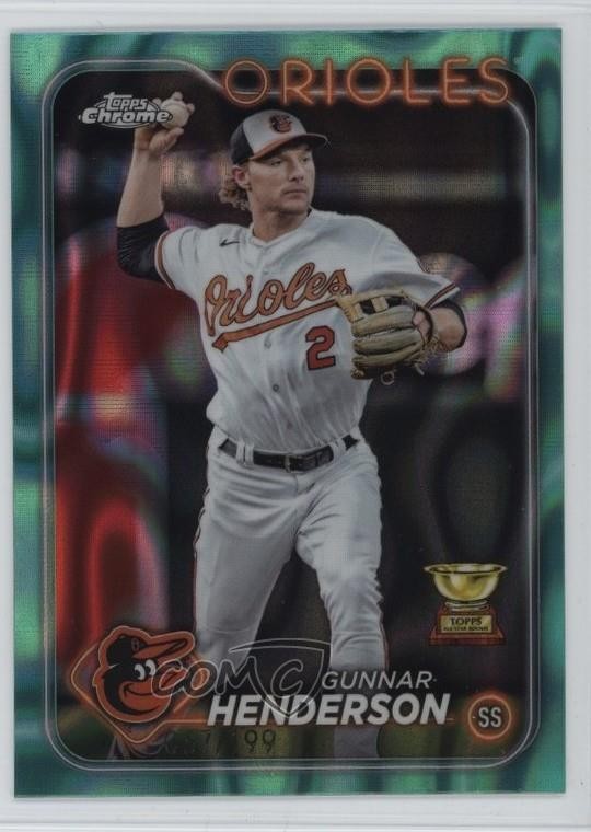 2024 Topps Chrome Aqua Lava Refractor /199 Gunnar Henderson #36 1r4n
