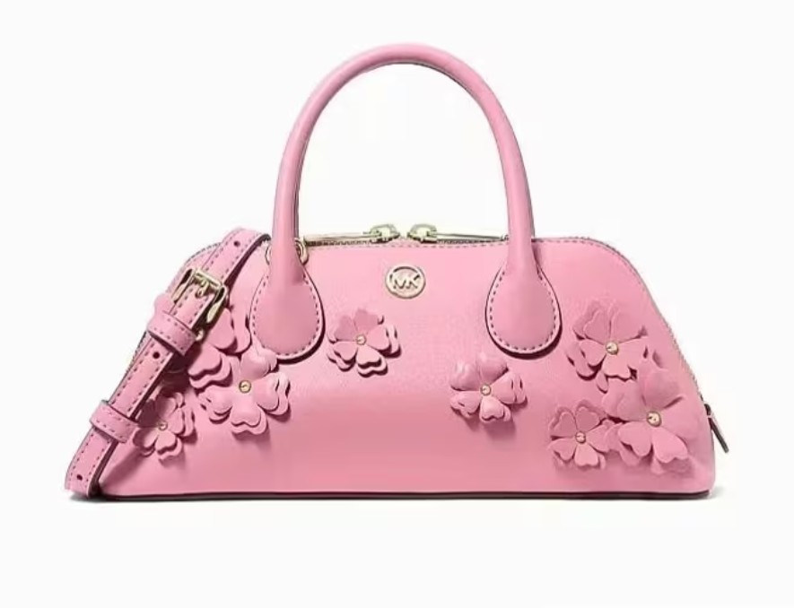 Michael Kors Petra Small Floral Embellished Crossbody Bag Carnation Pink