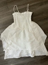 Wild Fable Women's Boho Dress White Size XXS Adjustable Straps Elastic Waist