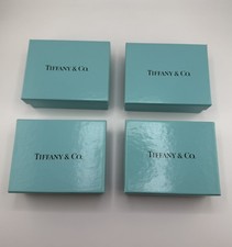 Four Empty 4.75  x 2.75  x 1.5  Tiffany  Co. Lidded Gift Boxes