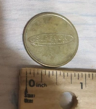 Superior Auto Wash Brass Token ~ Vacuum Token, Northeast Indiana IN