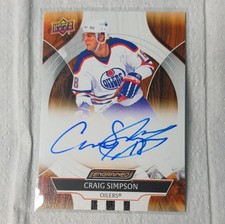 Upper Deck Engrained Icons Craig Simpson #CA-CS Oilers 2024-25 Autograph