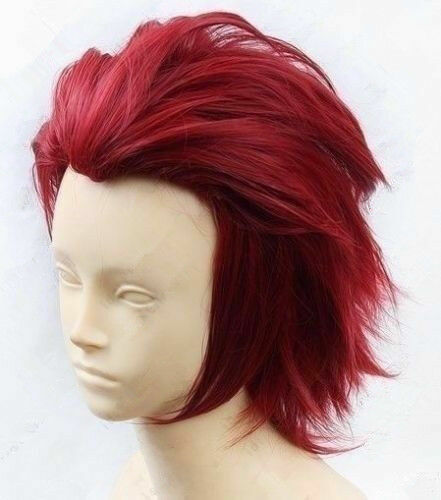 New For Cosplay K Project Suoh Mikoto Red Short 30CM Layered Men  Wig+ Cap - Picture 1 of 1