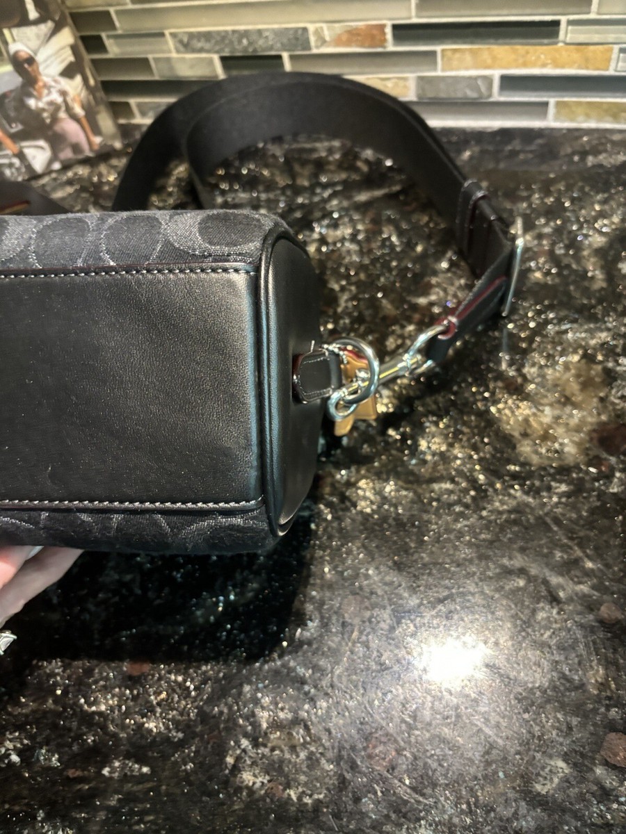 Coach Axel Crossbody In Signature Denim CO945 Black | eBay