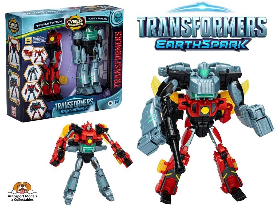 Transformers Earthspark Terran Twitch and Robby Malto figure set by Hasbro 12cm