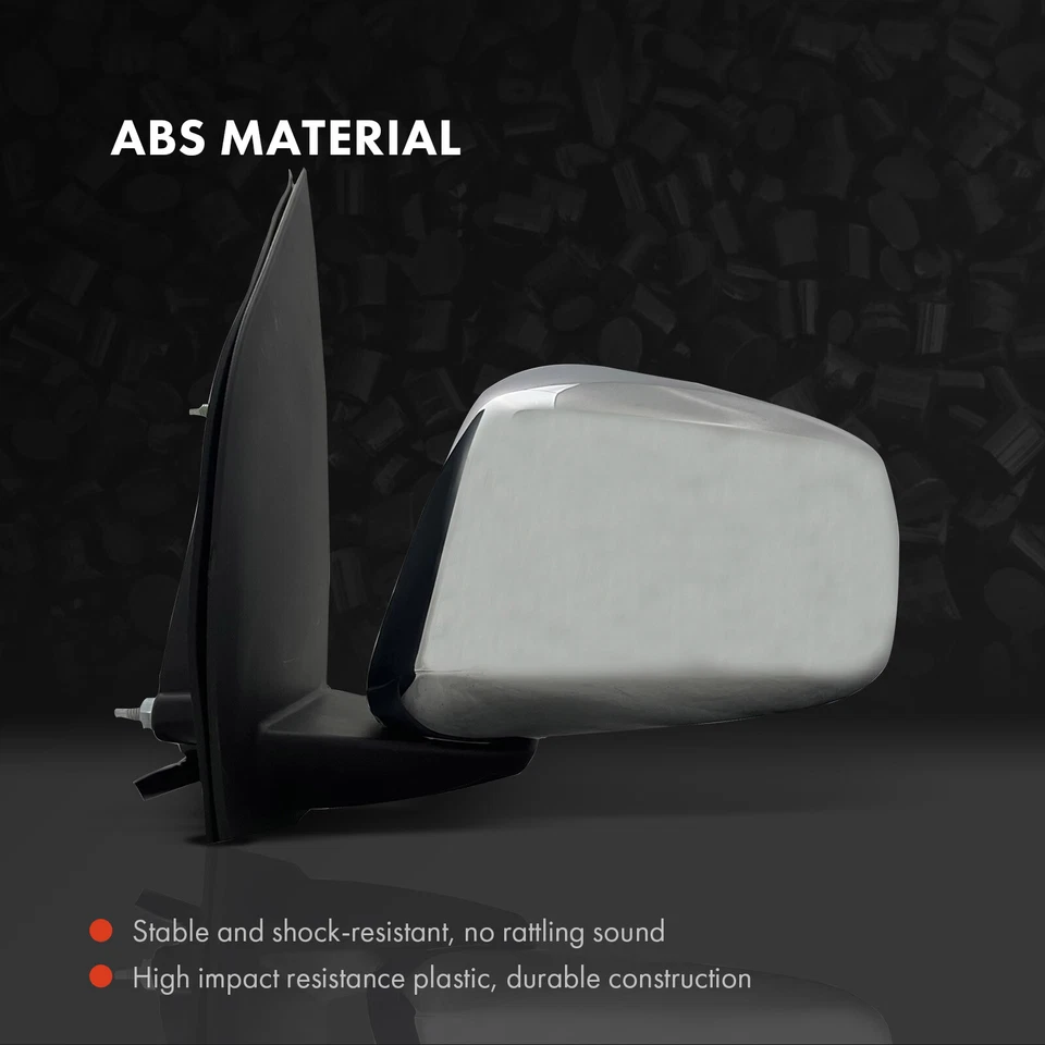 Espejo retrovisor eléctrico del conductor con plegado manual cromado térmico para Nissan Frontier 2005-2010 Foto 3 de 4