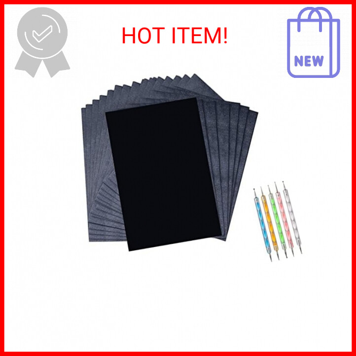 50 Sheets Carbon Paper Black Graphite Paper Transfer Tracing Paper and