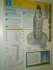 Latarnia morskaWieża Herkulesa / Torre de Hércules / Czeski rzadki papier Model 1: 275