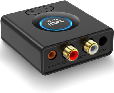 1Mii Bluetooth 5.0 Empfänger Audio Adapter für Musik-Streaming-Sound 3.5mm RCA