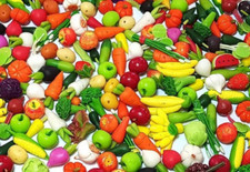 Barbi Dollhouse Miniature Food Mini Fruit Vegetables Grocery Mixed Lot 👻🧲 20pc