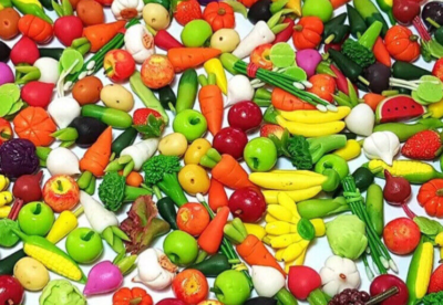 Barbi Dollhouse Miniature Food Mini Fruit Vegetables Grocery Mixed