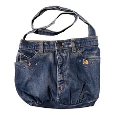 VTG 80's Calvin Klein Jean Purse Handmade Boho Ramona Taylor Rocker Festival HTF