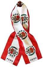 Peru Country Lightweight Flag Printed Knitted Style Scarf 8"x60"