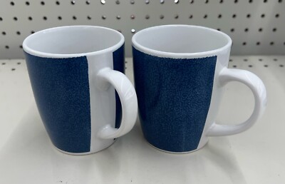 Royal Norfolk Blue & White Stoneware Coffee Mug Dinnerware Cup 12 Oz Capacity