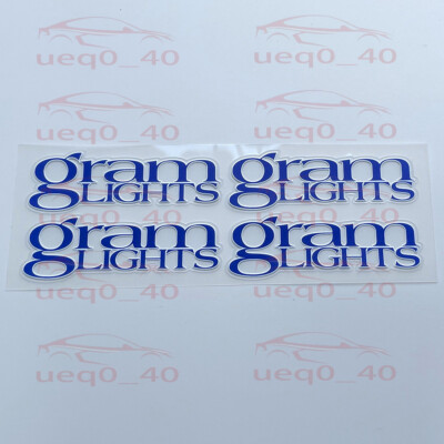 Blue Rays gram lights sticker 57DR 57CR Wheel Rim Spoke Sticker Racing Decals