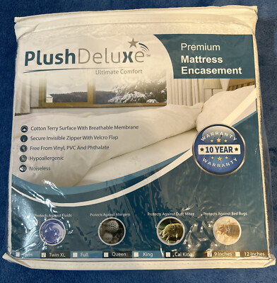 Plush Deluxe Ultimate Comfort TWIN XL SIZE Premium Mattress Encasement Cotton