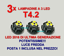 3 Lampade a Led T4.2 POTENTI 3 LED 2016 MANOPOLE CLIMA STRUMENTAZIONE lampadine