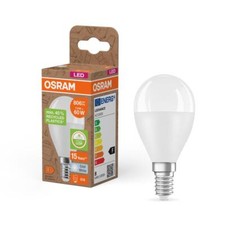 OSRAM E14 LED Tropfenlampe Recycled Plastic matt 7,5W wie 60W neutralweißes Lich