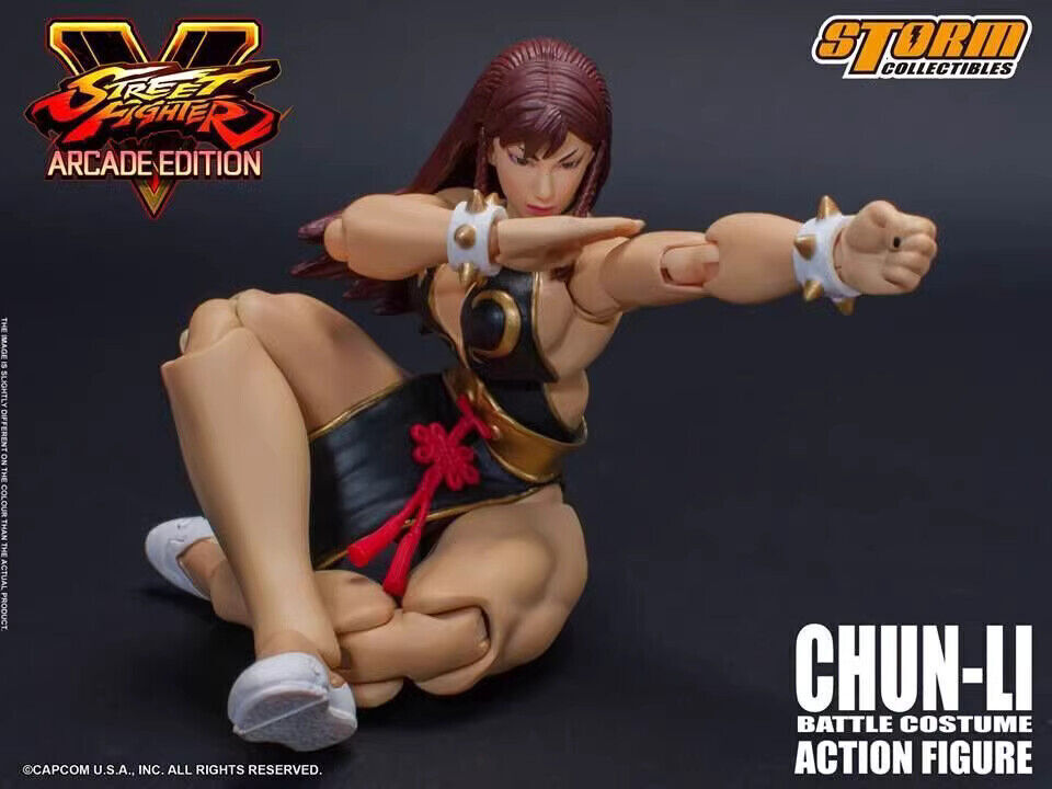 Storm Toys Chun-Li Street Fighter 1/12 Action Figure Doll Black