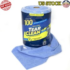 Commercial Grade Microfiber Towels Roll 100 Pack Washable Reusable Heavy Duty US