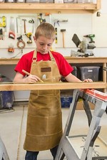 Child's Waxed Canvas Work Apron, Heavy duty construction, Made to last.