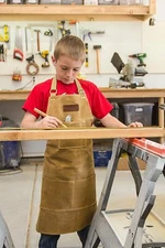 Child's Waxed Canvas Work Apron, Heavy duty construction, Made to last.