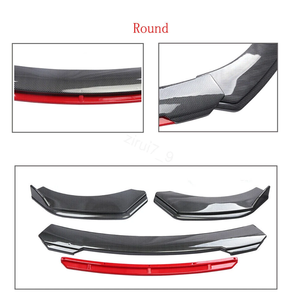 For Cadillac CT4 CT5 Front Bumper Lip Splitter Spoiler Side Skirts Carbon Style - Image 2 of 4