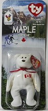 Maple The Bear -1999 McDonald's Ty Beanie Baby With Rare Errors 1993/OAKBROOK