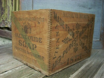 ヴィンテージ イタリア製 ボックス ANTIQUE 1873 Vienna Exposition OLEINE OXIDE SOAP BOX Advertising