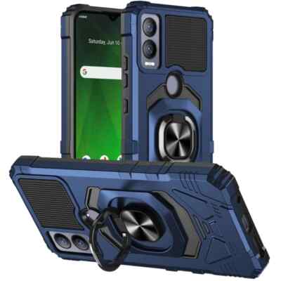 For Cricket Icon 5 / Magic 5G Hard Hybrid Magnetic Ring Kickstand Case Cover