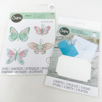 Sizzix Thinlits Patterned Butterflies Cutting Dies by Jenna R with Inksheets NEW