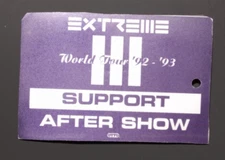 Extreme World Tour '92-'93 - Backstage Pass - Otto Satin Cloth Laminated - Rock