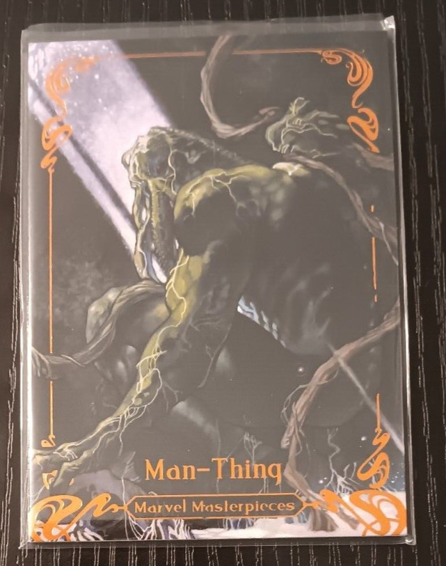 2018 Upper Deck Marvel Masterpieces Legendary Orange Foil 84/99 Man-Thing #25