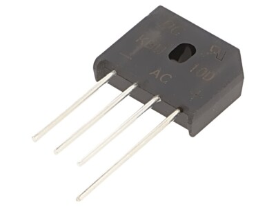2X KBU10D Brückengleichrichter: einphasig : 200V If: 10A Ifsm: 200A DC COMPONENT