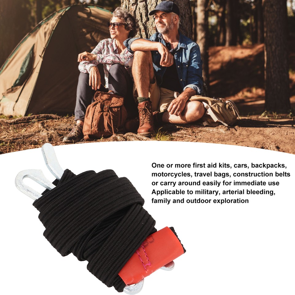 3Pcs Outdoor Survival Tourniquet Emergency Tourniquet Elastic Rope ME