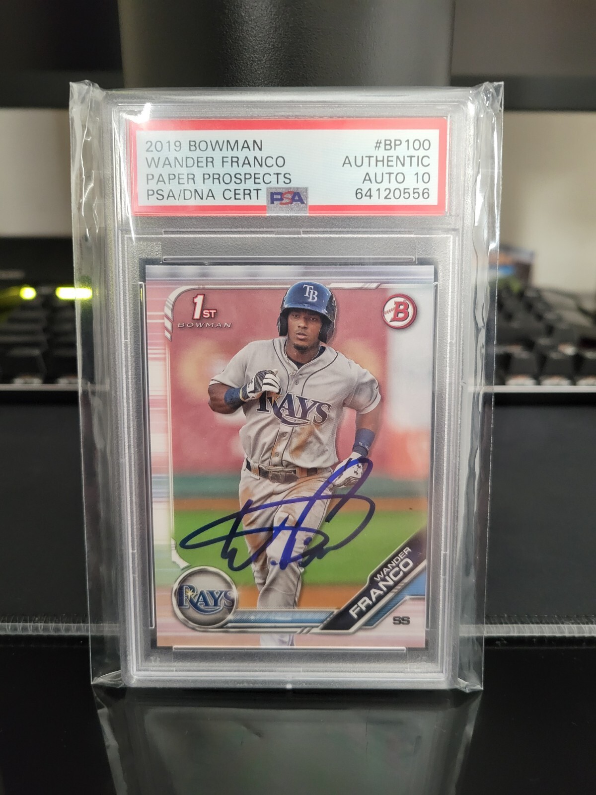 Wander Franco Autographed Signed 2019 Bowman Chrome Card #BP-100 PSA AUTHENTIC AUTO 10 