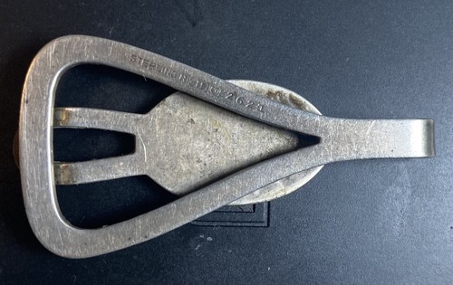 Antique Sterling Silver Money Clip by R. Blackinton & Co., 17 grams Circa 1940's - Picture 2 of 5