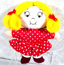 Vtg 1993 CSC TOYS BLONDE HAIR CAMPBELL SOUP DOLL IN POLK A DOT DRESS 6''tall