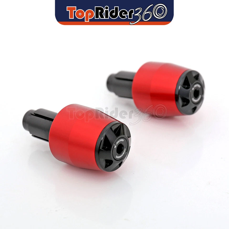 RED CNC Bar End Sliders BE2J For Ducati 848 / EVO / S / R 07-14 13 12 11 10 09 - Image 2 of 4
