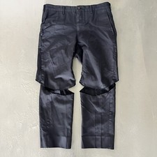 Comme Des Garcons Homme Plus Black Slit Knee Pants CDG Junya Watanabe 2015 DSM
