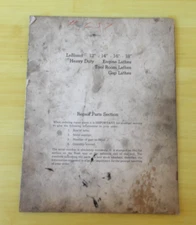 Vintage LeBlond 12" 14" 16" 18" Lathe Repair Parts Manual 16pgs