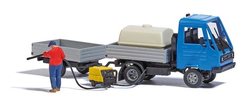 Veicoli da costruzione busch H0, trasporto vetro, scatola di distribuzione, martello aria compressa, nuovo/IMBALLO ORIGINALE - Foto 3 di 9